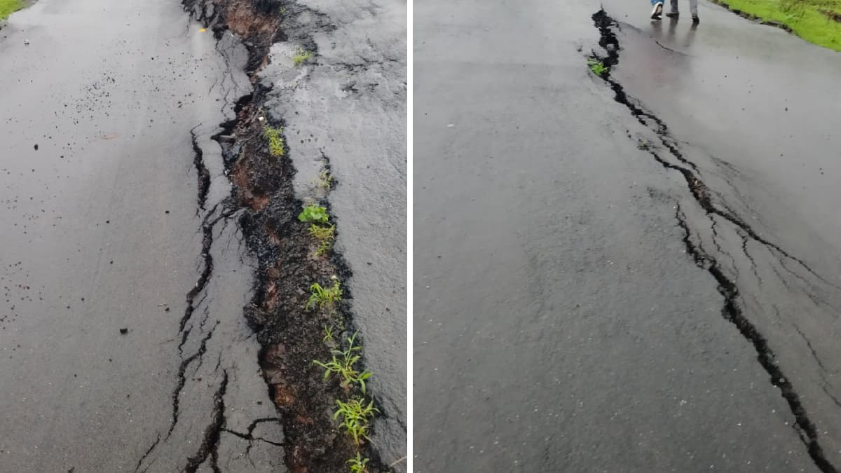 Landslide in Jawhar:जव्हारमध्ये भूस्खलन, लोकवस्ती नसल्याने मोठा अनर्थ टळला