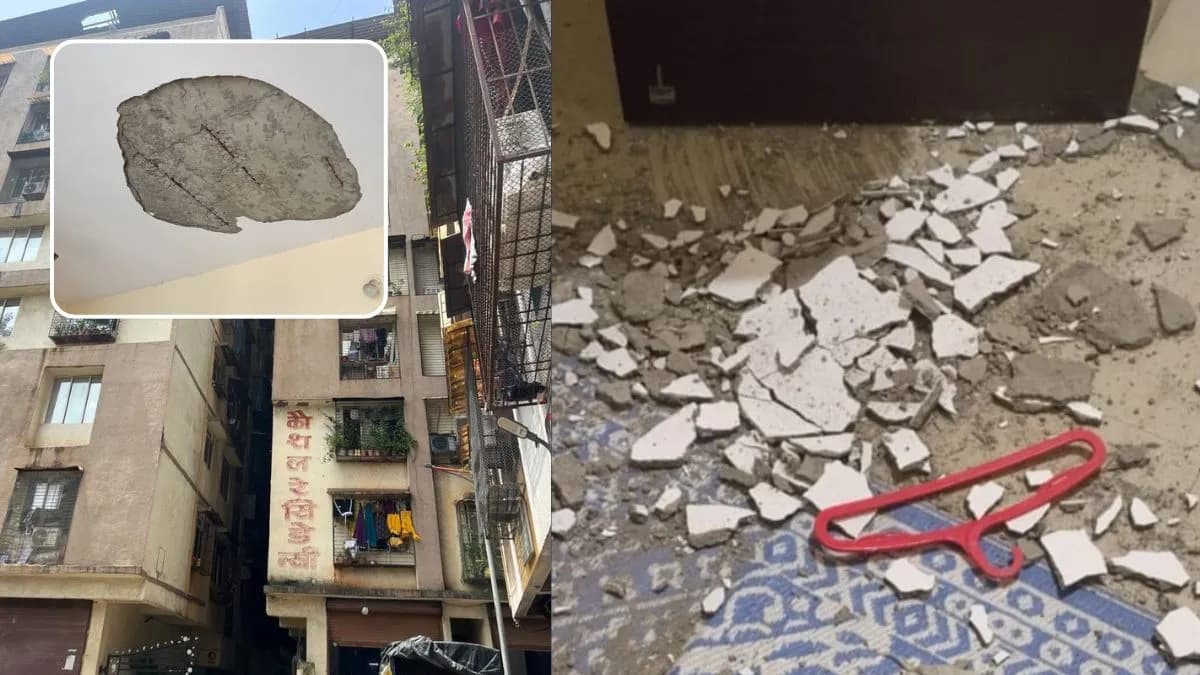 Building Collapse in Dombivli:डोंबिवलीतील इमारतीतील स्लॅब कोसळला