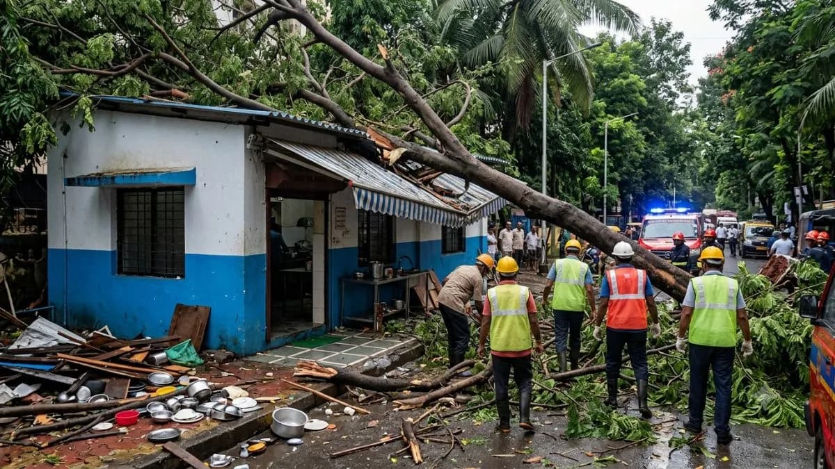 Tree falls on restaurant in Parel:परळमधील उपाहारगृहावर झाड पडून तीन कामगार जखमी
