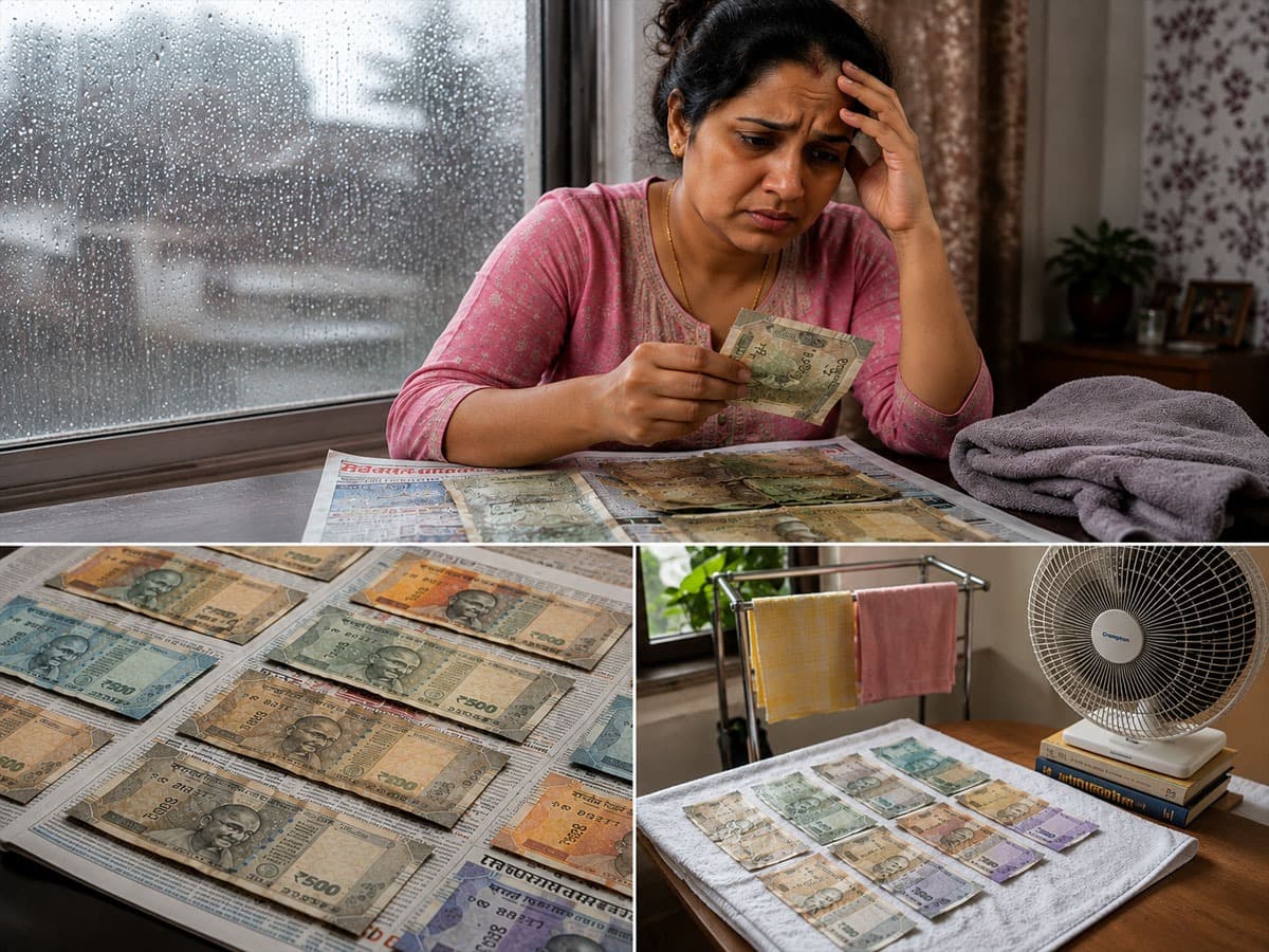 Rainy Days and Wet Notes:पावसाळ्यात भिजलेल्या नोटा वाचवण्यासाठी घरगुती उपाय