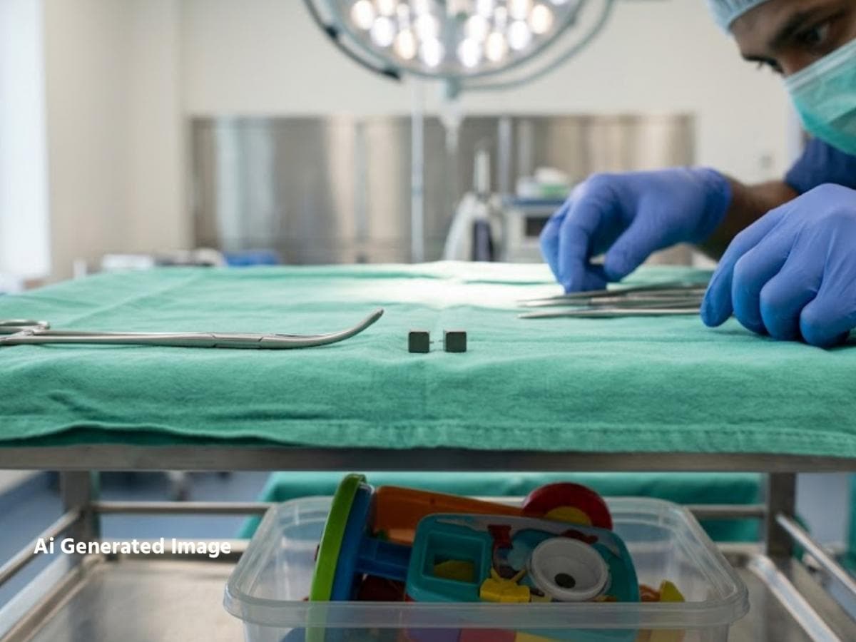 Child Swallows Magnets:दोन वर्षांच्या चिमुरड्याने खेळण्यातील चुंबक गिळले; आतड्यांना पडली छिद्रे!
