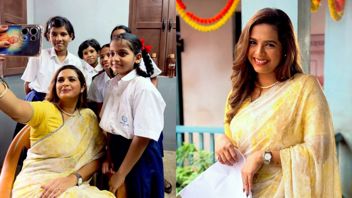 Amruta Dongre shares special photos from 'Aamchya Ladkya Naik Bai' set: 'आमच्या लाडक्या नाईक बाई' मालिकेच्या सेटवरील खास फोटो