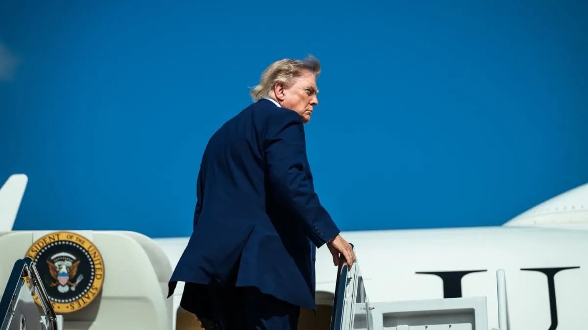 Trump's Secret Flight: ट्रम्प यांचे गुप्त उड्डाण इराणच्या धमकीनंतर