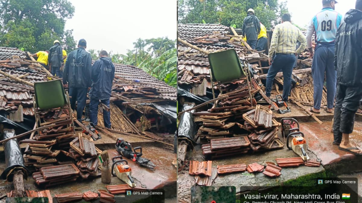 Heavy Rain Causes House Collapse:वसईमध्ये घर कोसळून ७० वर्षीय महिलेचा मृत्यू
